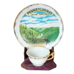 VTG Pennsylvania's Grand Canyon Souvenir Miniature Cup & Saucer Set